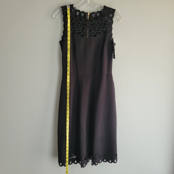 NWT Joseph Ribkoff Cutout Black Dress Size 6 - Picture 7 of 15